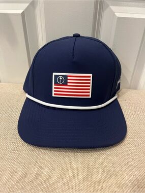 NWT PALM GOLF MEN'S PERFORMANCE SNAPBACK HAT- NAVY